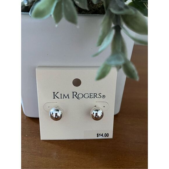Brand New - Kim Rogers Silver Ball Stud Eartings - Picture 3 of 7